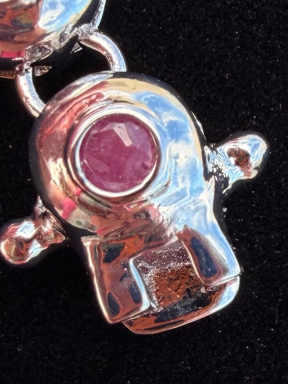 8.00 CTW AA Ruby 18K White Gold Plated Designer Bracelet 7 Inc - Picture 7 of 12